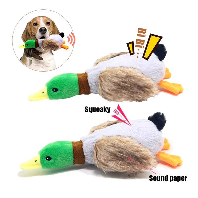 Interactive Plush Duck Squeaky Toy for Small to Medium Dogs - Engaging Chew Accessory for Pets