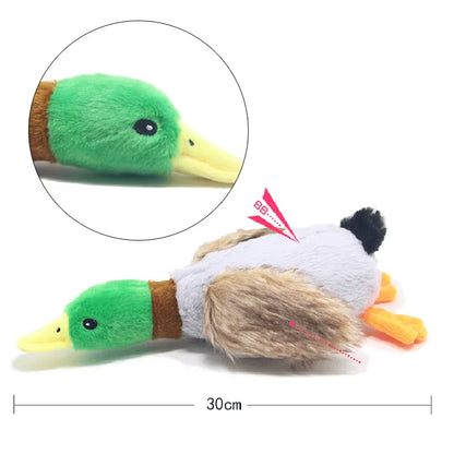 Interactive Plush Duck Squeaky Toy for Small to Medium Dogs - Engaging Chew Accessory for Pets