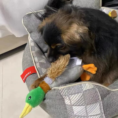 Interactive Plush Duck Squeaky Toy for Small to Medium Dogs - Engaging Chew Accessory for Pets