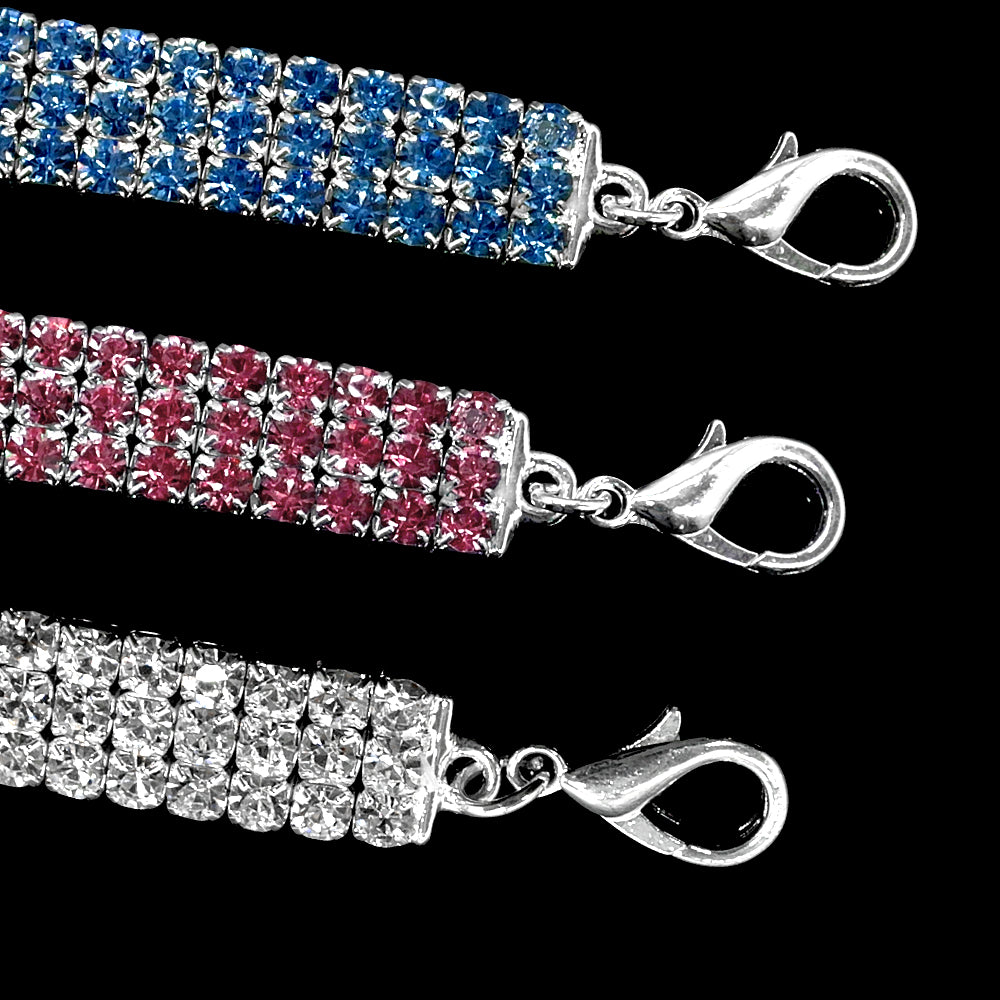 Rhinestone Dog Collar with Leash for Small to Medium Dogs and Cats