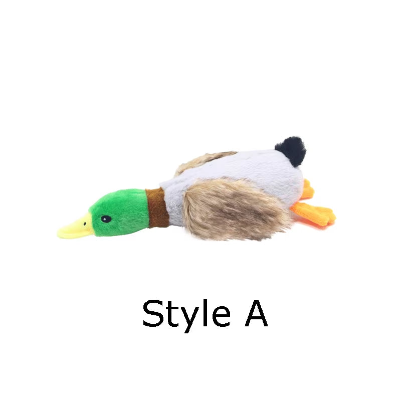 Interactive Plush Duck Squeaky Toy for Small to Medium Dogs - Engaging Chew Accessory for Pets